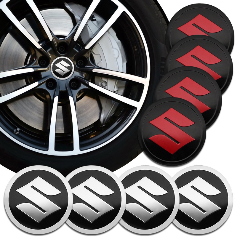 4pcs/set 56mm Car Wheel Center Hub Cap Emblem Sticker for Suzuki Swift Vitara Gsxr Jimny Grand