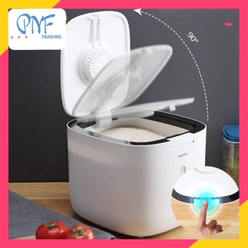 ECOCO 10KG Rice Storage Container Rice Box Insect Moisture Proof Sealed ...
