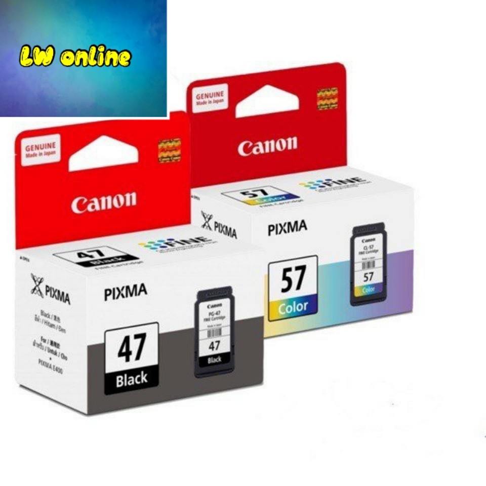 CANON PG47 / CL57 / CL 57S BLACK INK COLOR INK CARTRIDGE FOR CANON E400