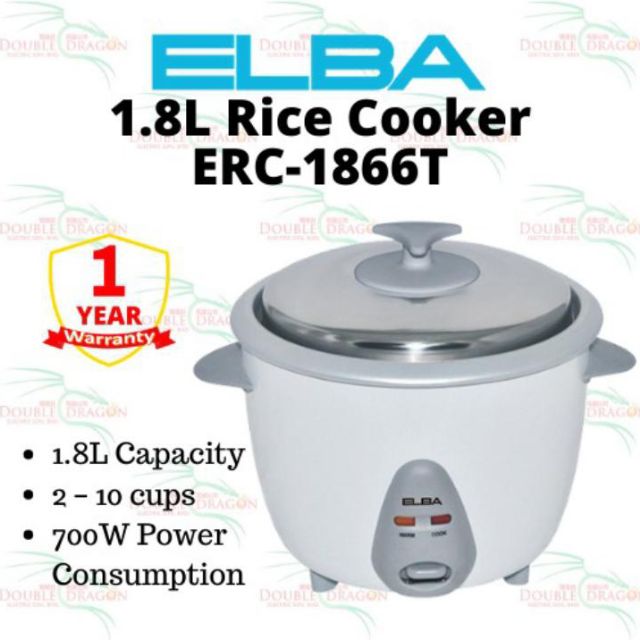 Elba Rice Cooker ERC1866T (GR) 1.8L Shopee Malaysia