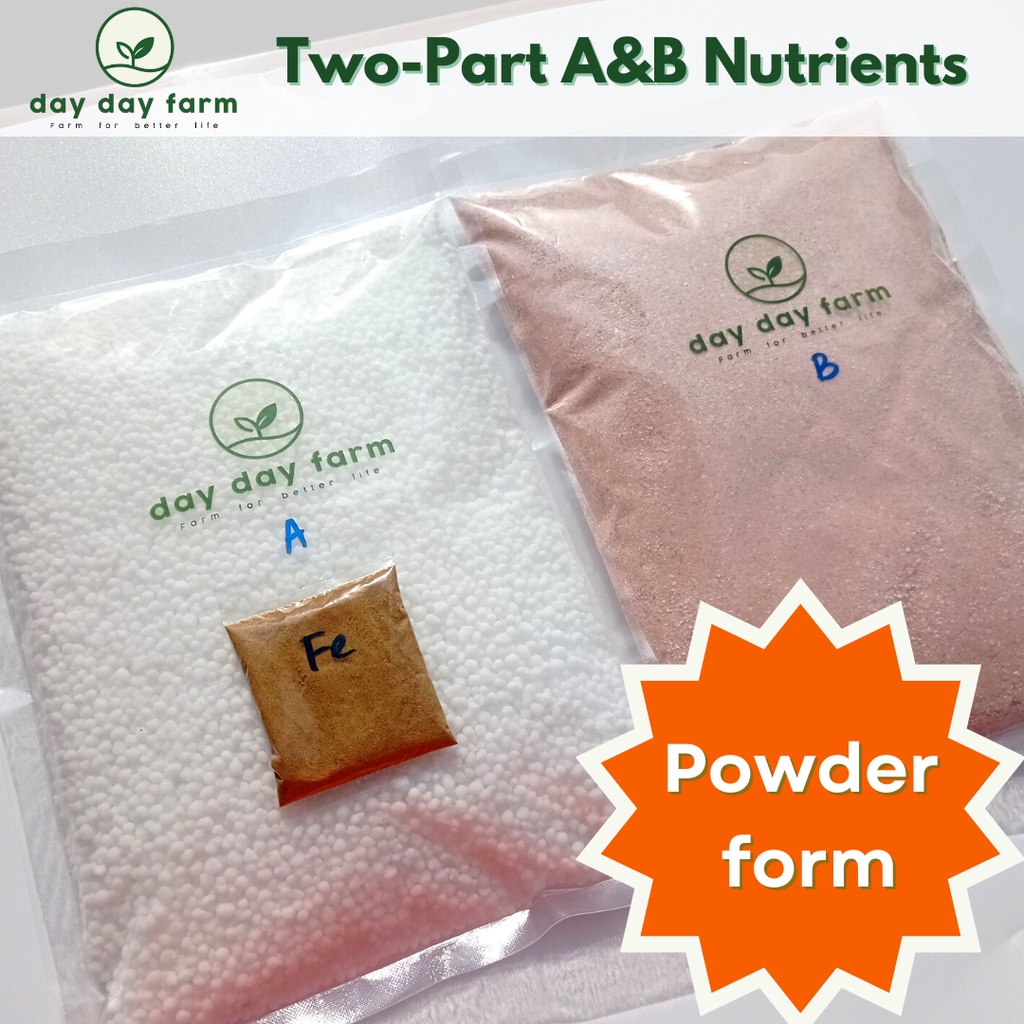 Hydroponic AB Nutrients/Fertilizers (2kg, Powder form) for leafy greens