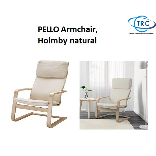 PELLO Armchair, Holmby natural 100 GENUINE IKEA Shopee Malaysia