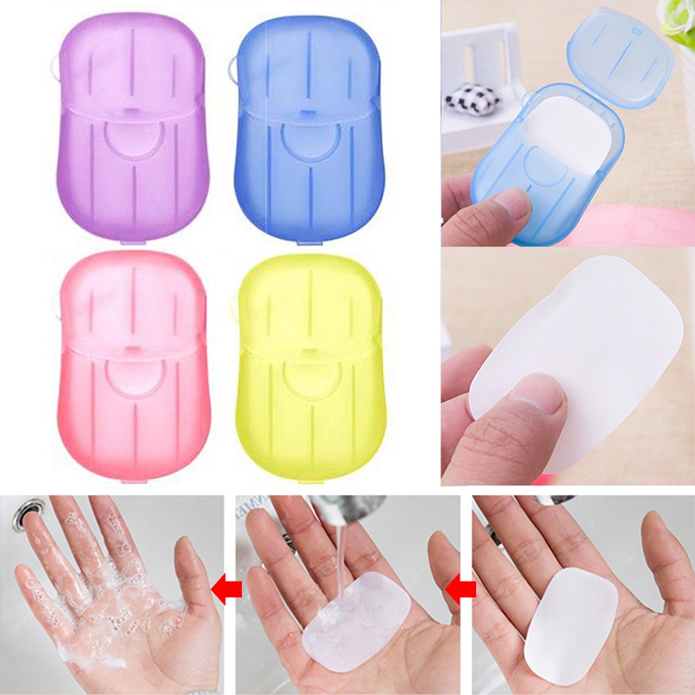 READYSTOCK 20Pcs/box Anti Virus Travel Disposable Soap Tablets Boxed ...