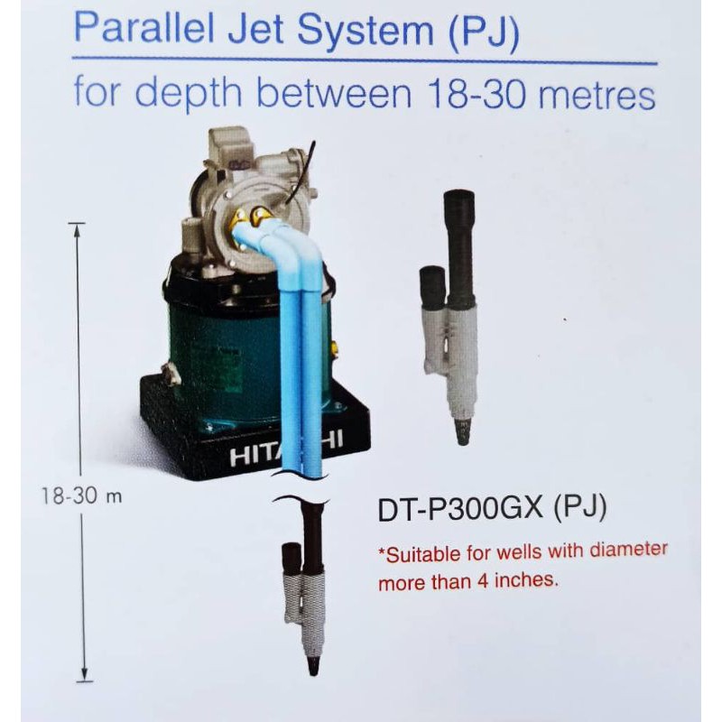 HITACHI ORIGINAL WATER PUMP PARALLEL JET SYSTEM ( DT-P300GX ) | Shopee ...