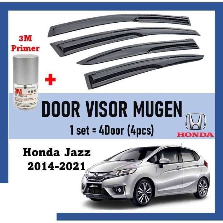 Honda Jazz 20142021 Door Visor Air Press Window Mugen Style Acrylic Wind Deflector (4PCS/SET