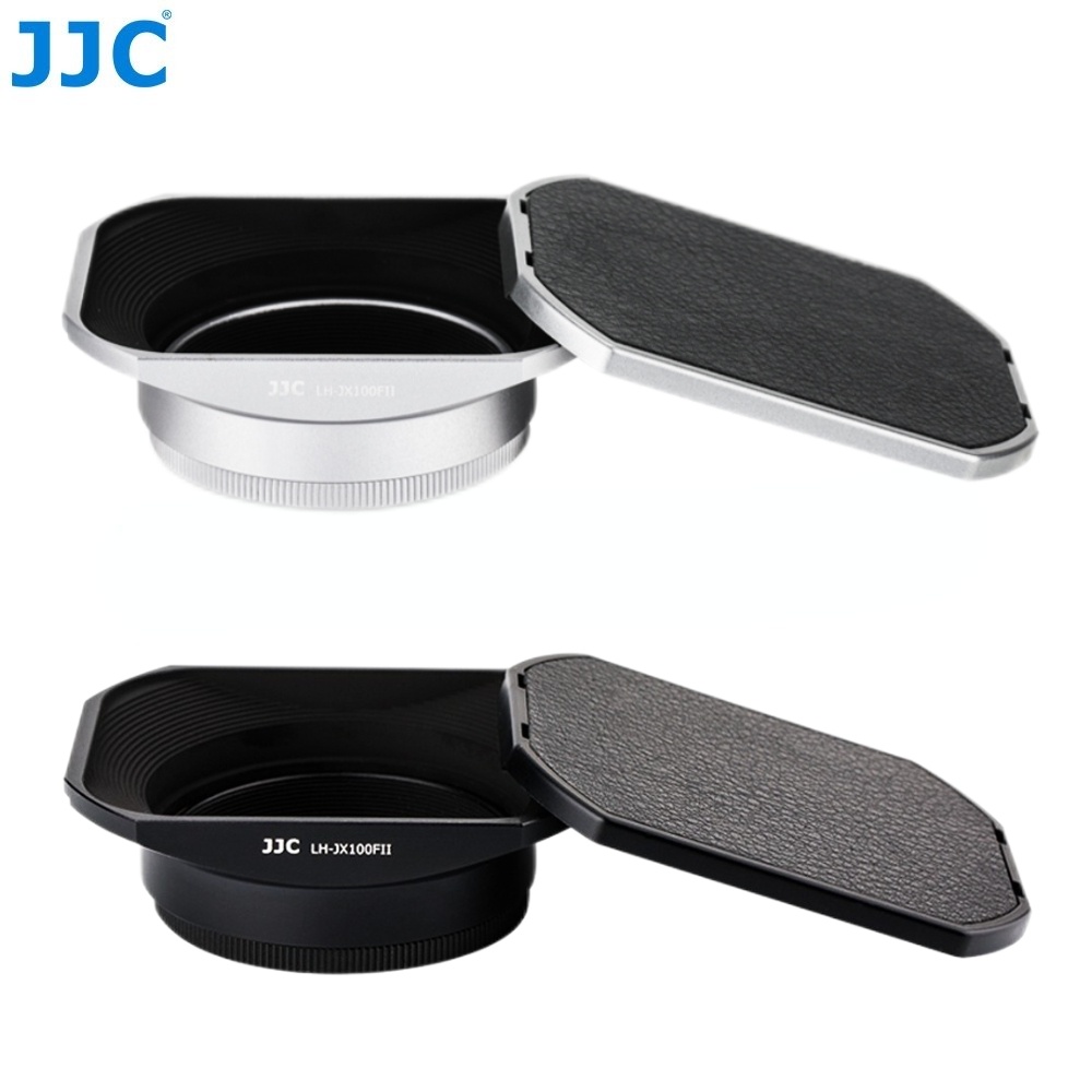 JJC LHX100 Square Metal Lens Hood with ARX100 Filter Adapter Ring for