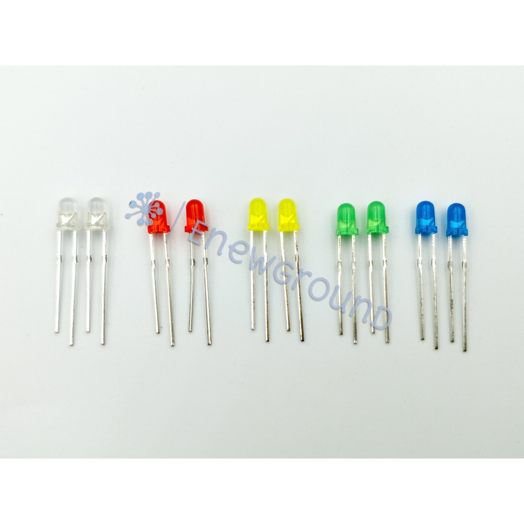 LED (Type diffuse, 3mm, short pin, Mini Indicator Light, 5 Pcs ...