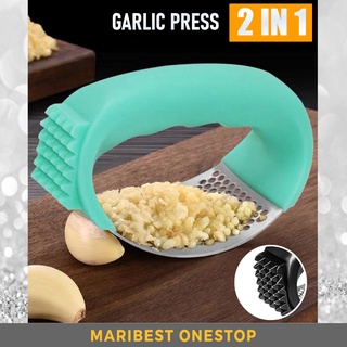 1pc Stainless Steel Manual Garlic Press, Multifunction Masher And Crusher  For Kitchen, Garlic Mincer, Garlic Chopper, Circular Garlic Press