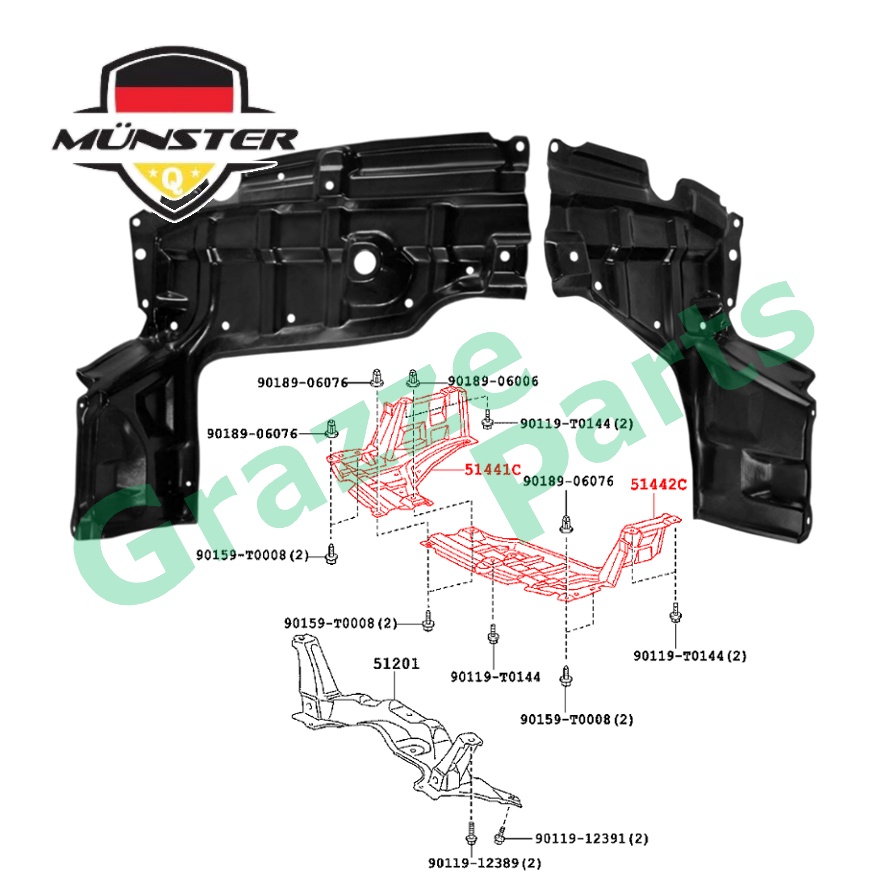 (1pc) Münster Under Engine Cover Protector Shield Cowling Panel for ...