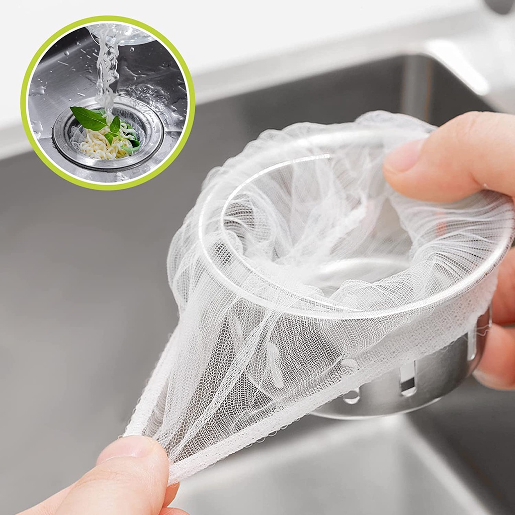 Kitchen Mesh Sink Strainer Bags Drain Net , Disposable Mesh Sink
