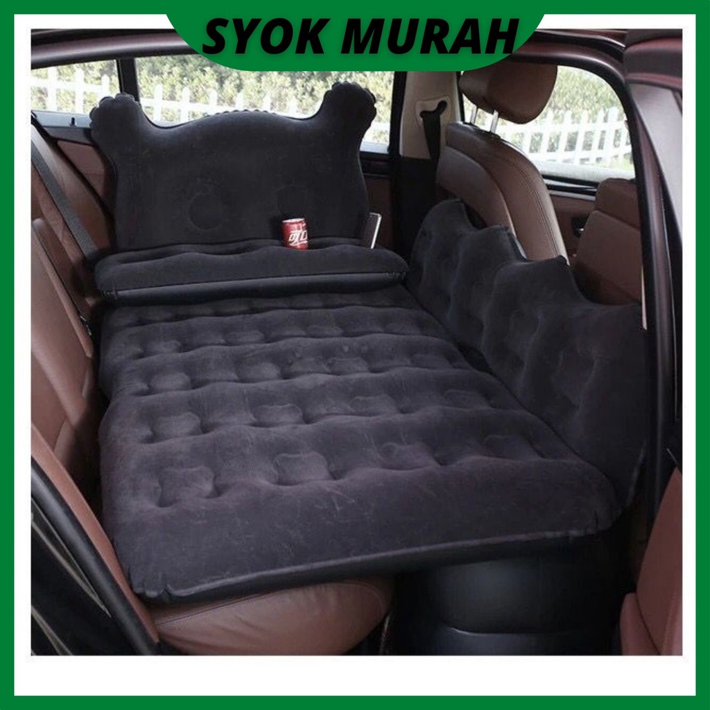 SHOK MURAH Inflatable Car Air Mattress Thick Portable Travel, Camping