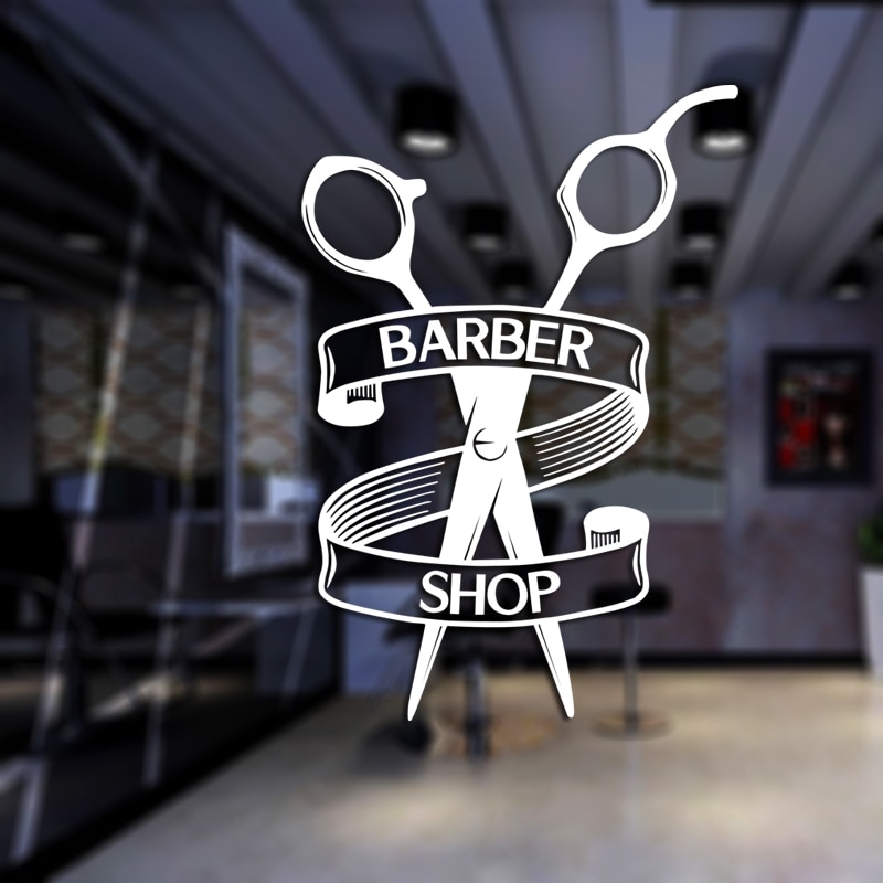 Barbershop Sticker Bread Decal Customized Vinyl Wall Art Decor Windows ...