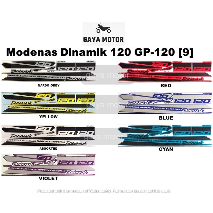 Modenas Dinamik 120 GP-120 [9] Body Sticker | Shopee Malaysia