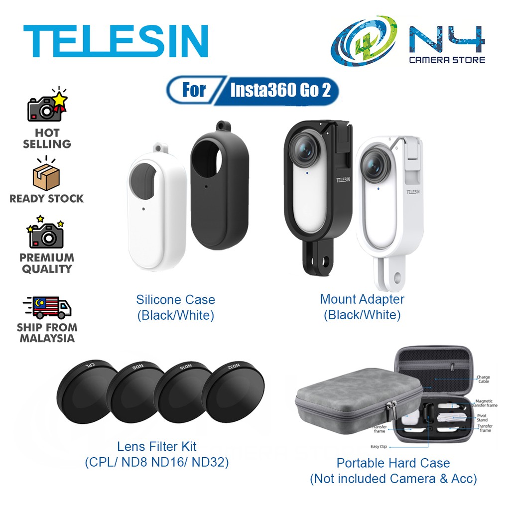 Custodia Telesin Housing Case for Insta360 Go2 (TE-SCE-001) black