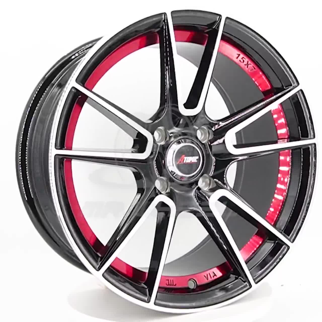 New Sport Rim ATOMIC ATM-521 15x7 4x100 ET35 Matt Black Machine Face ...