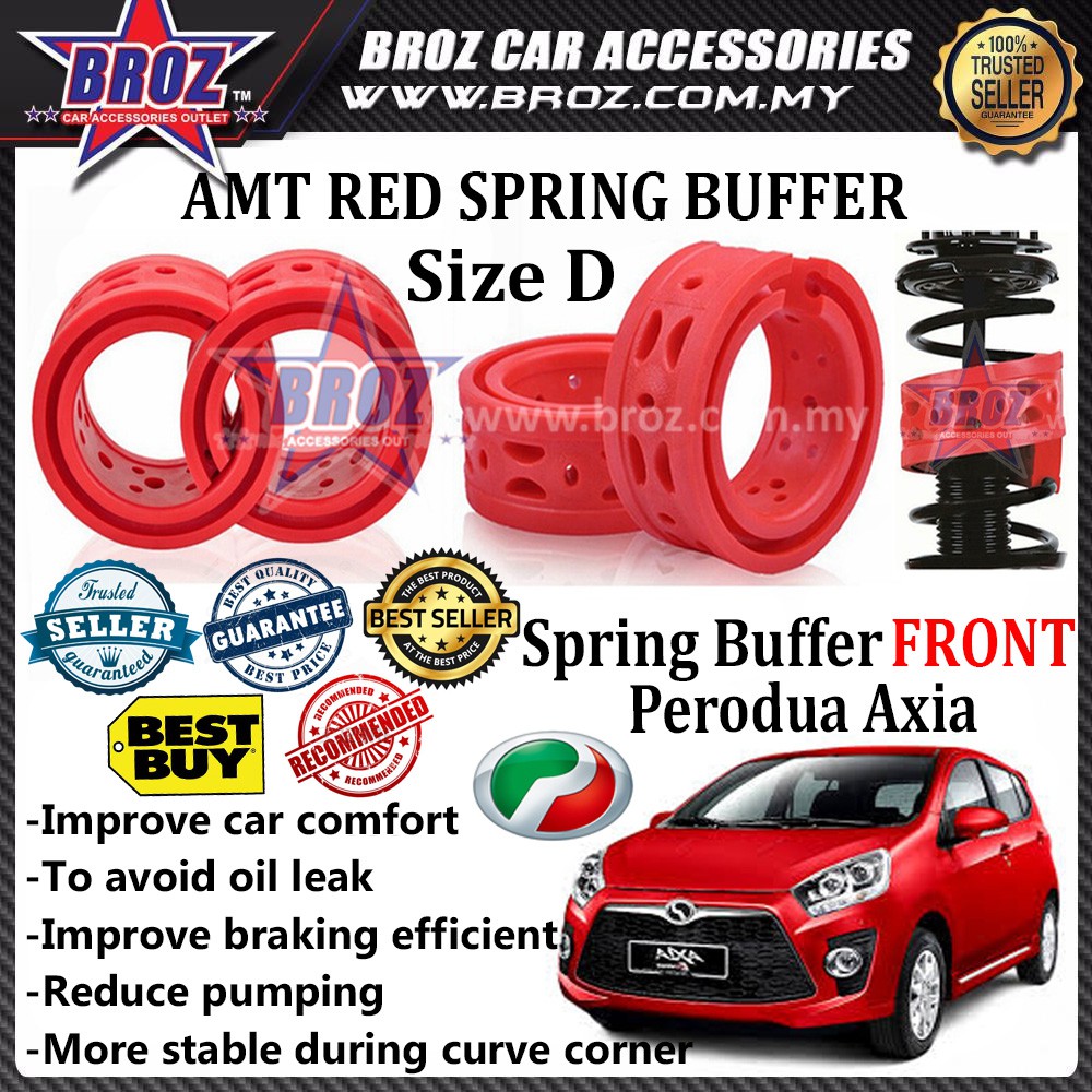 OEM Front D-Type FOR Perodua Axia Car Shock Absorber Buffer - Red 2 PCS ...