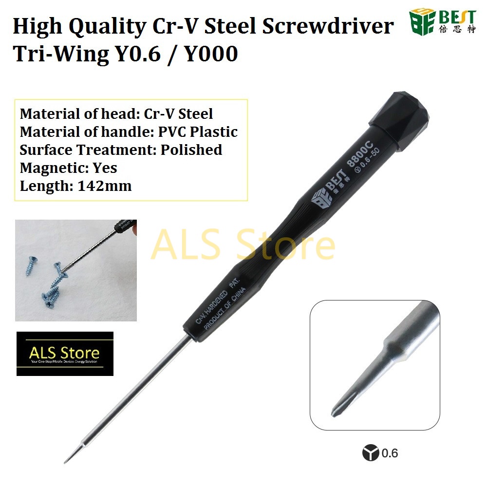 [BST8800C] CrV Steel Y0.6 Y000 Triwing Screwdriver Apple Watch i