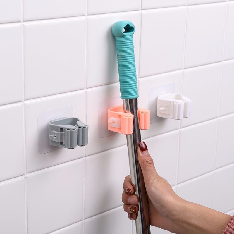 🔥Ready Stock🔥Mop Holder Bathroom Wall Sticker brush broom hanger ...