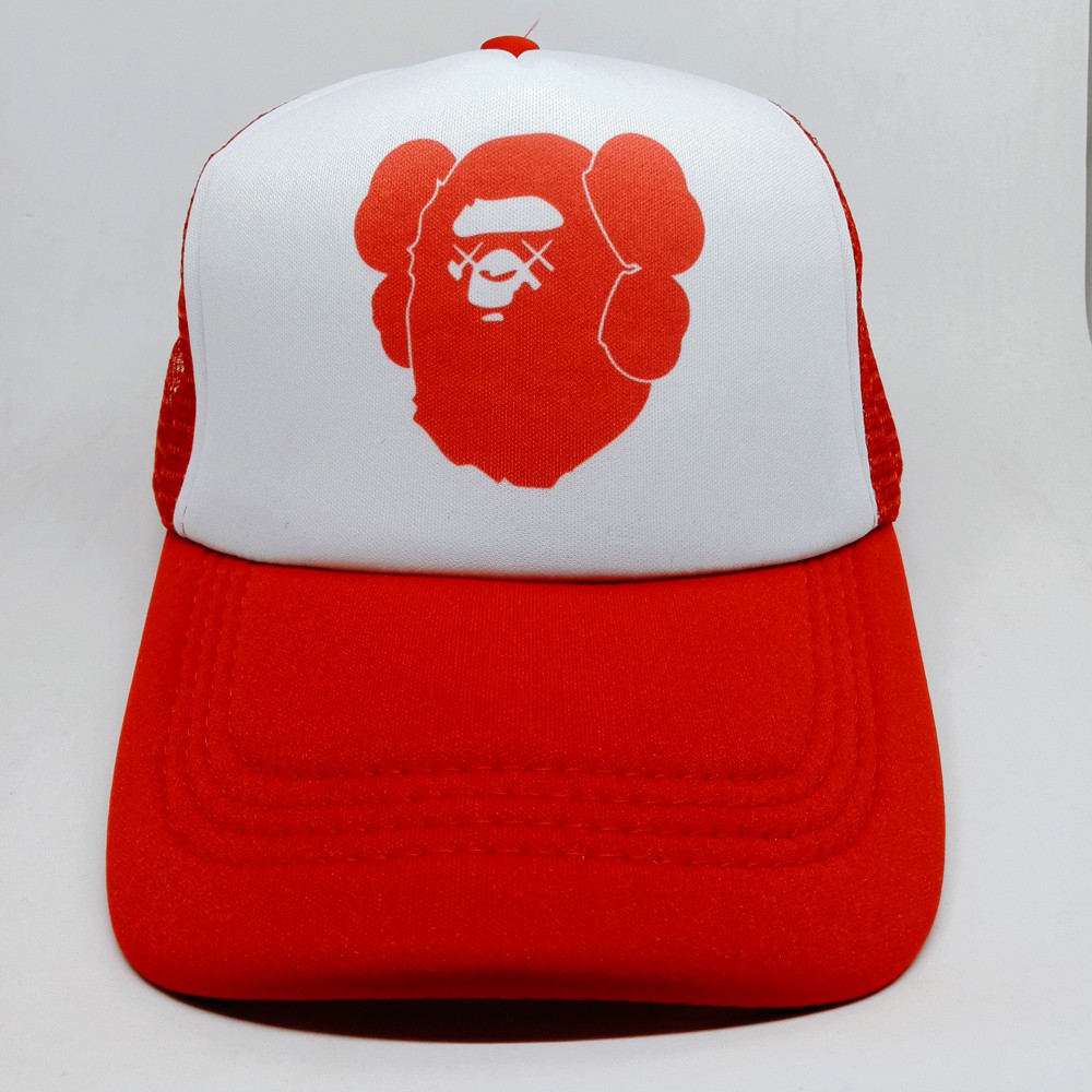 Bathing Ape BAPE X KAWS Topi Snapback Adjustable Trucker Cap | Shopee ...