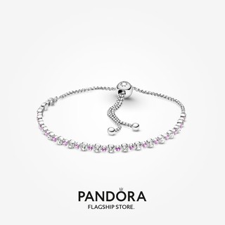 Pandora pink sparkling slider tennis deals bracelet