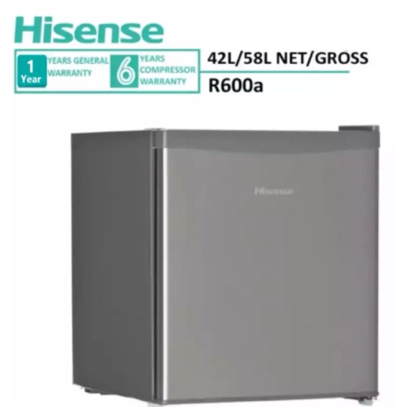 HISENSE Mini Bar Fridge 50L (RR58) Shopee Malaysia
