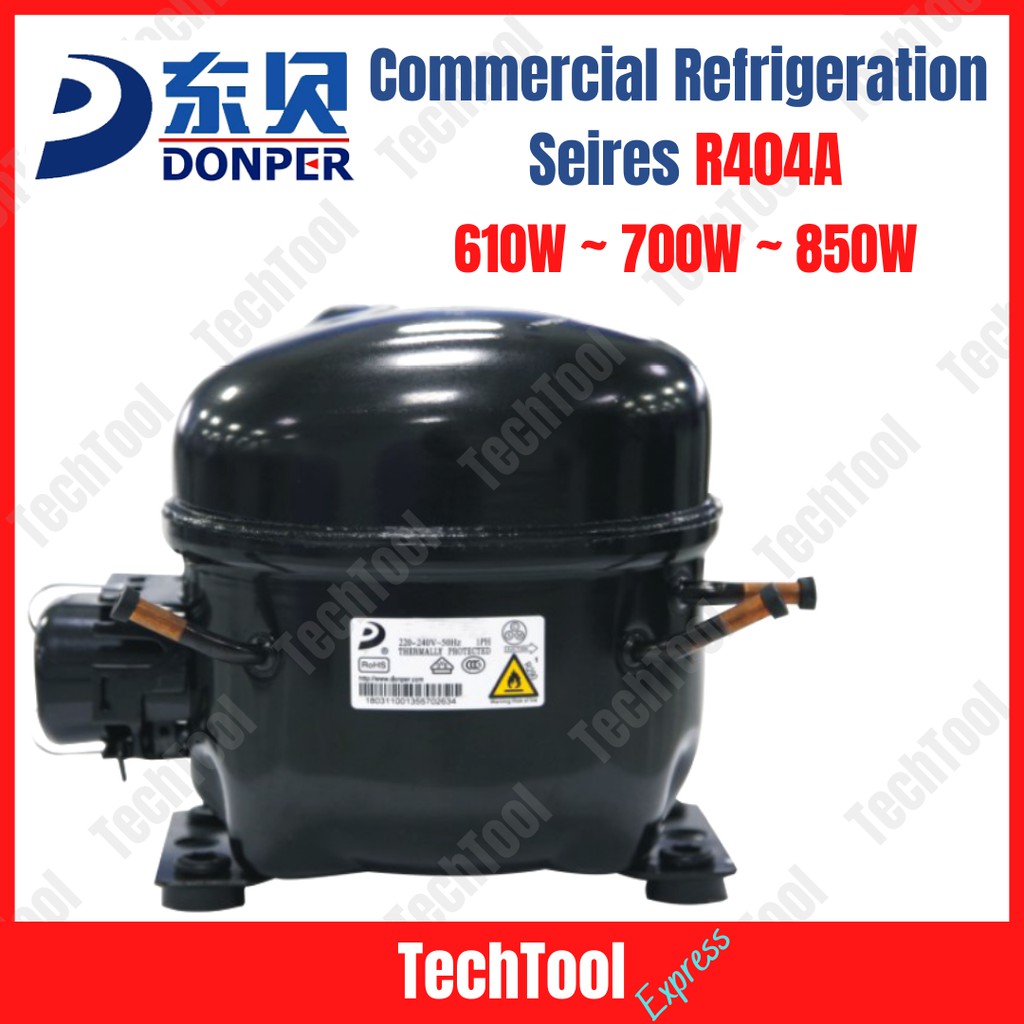 Compresor Heladera Comercial Donper 1/2 Hp Ne6213ck R404a