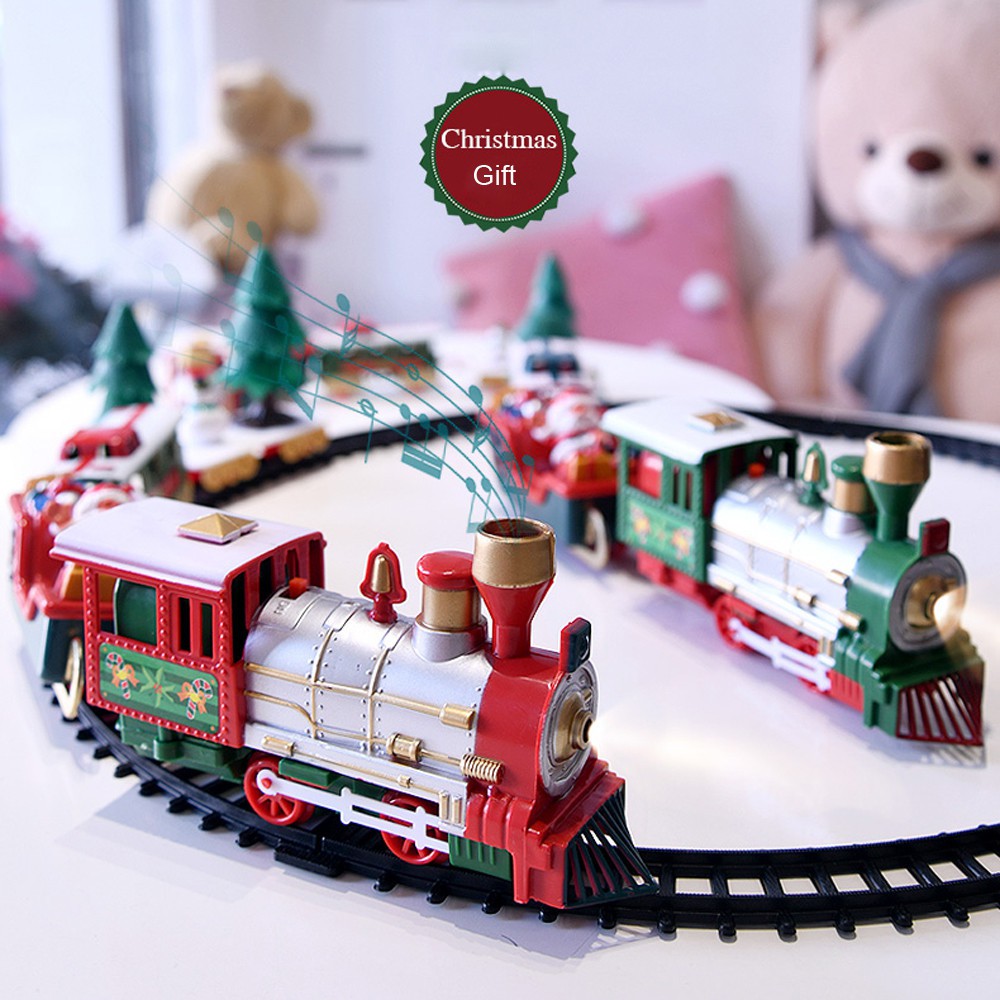 RA161. Toy Train Set with Lights and Sounds Christmas Train Set