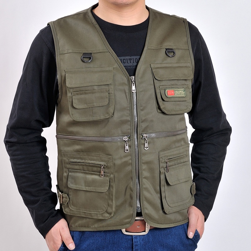 Men's Fishing Vest with Multi-Pocket Zip for Photography / Hunting