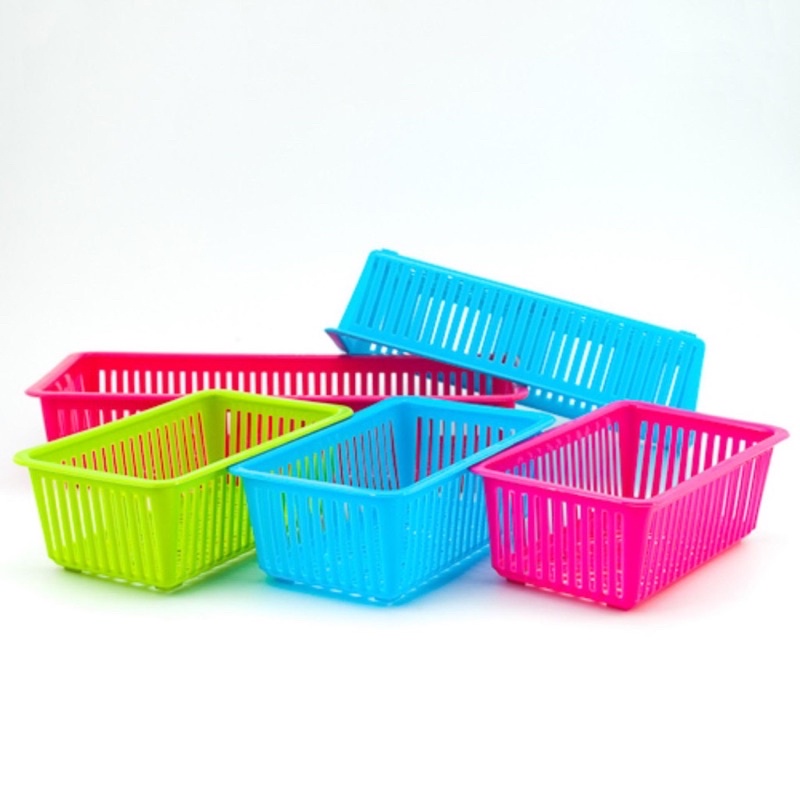 BETTERWARE Rectangular Plastic Colander / Storage Basket / Bakul