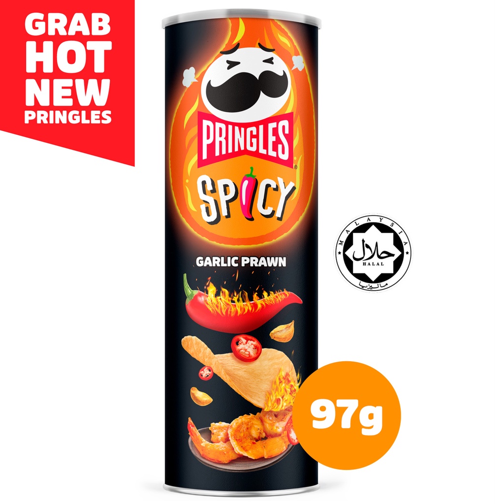 Pringles Chips Snacks - Spicy Garlic Prawn 97G | Shopee Malaysia