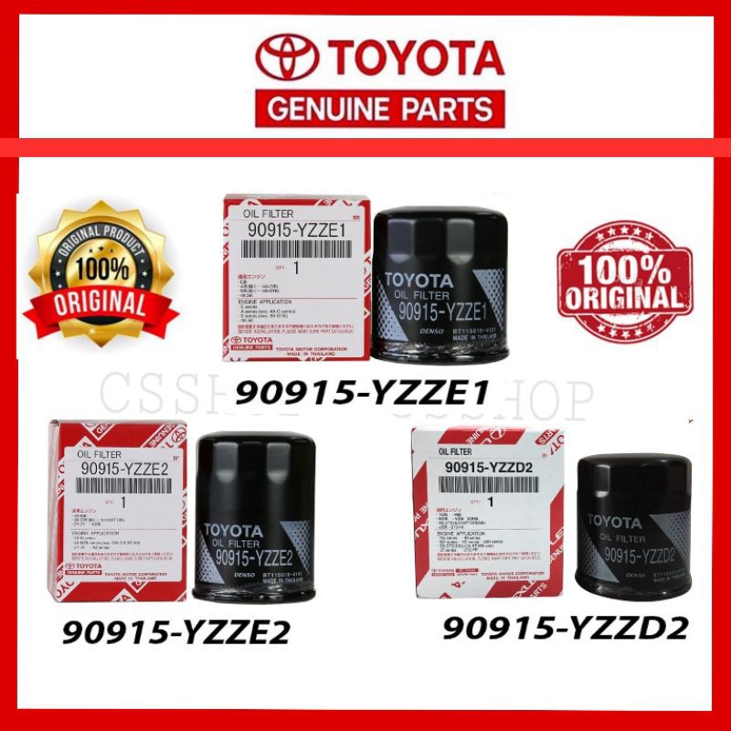 TOYOTA OIL FILTER ORIGINAL TOYOTA 90915-YZZE1 , E2 , D2 OIL FILTER 100% ...