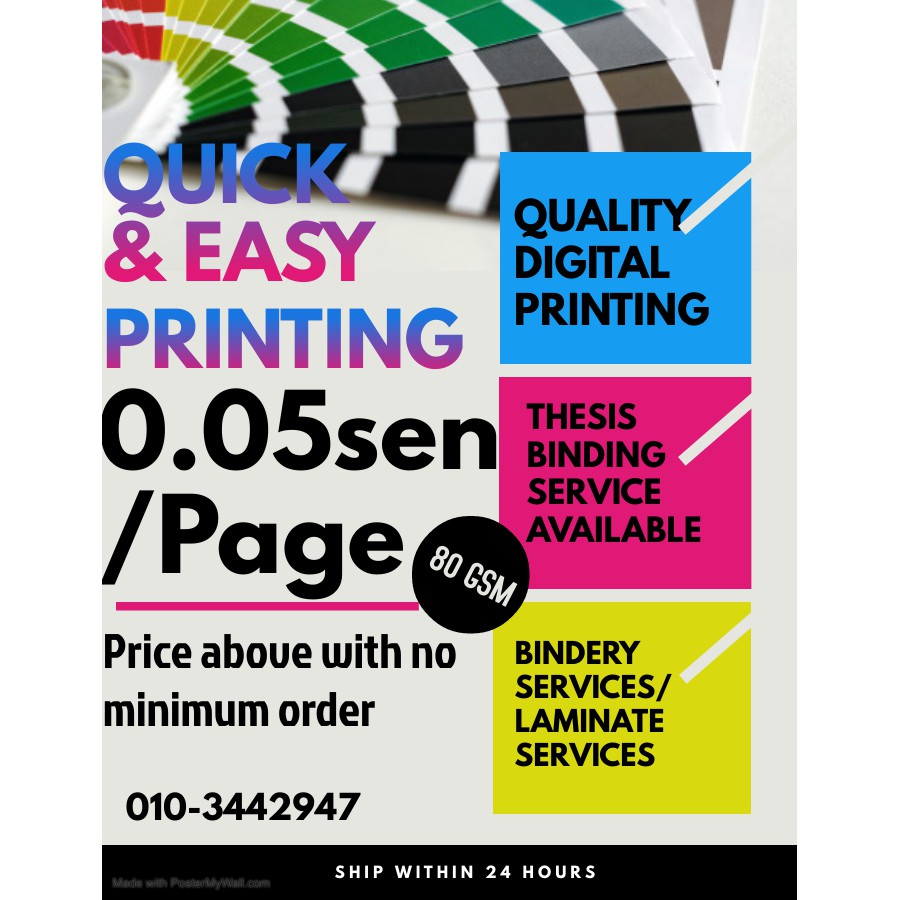 Cheap printing shop services