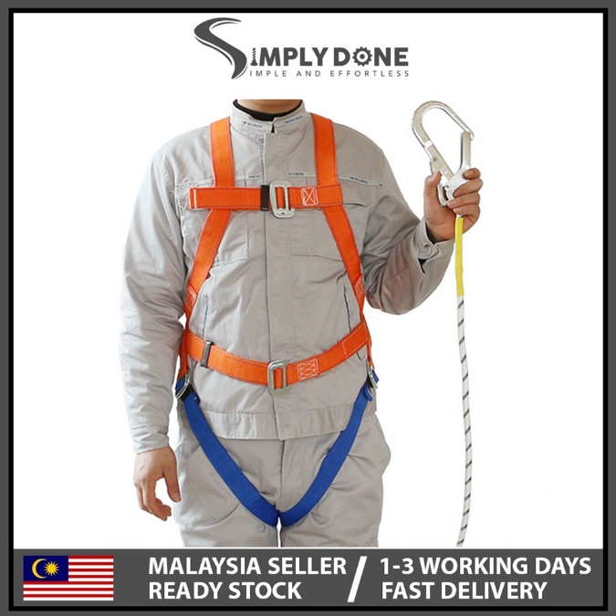 SIMPLYDONE Safety Belt Full Body Harness With 1 Single Big Hook Full
