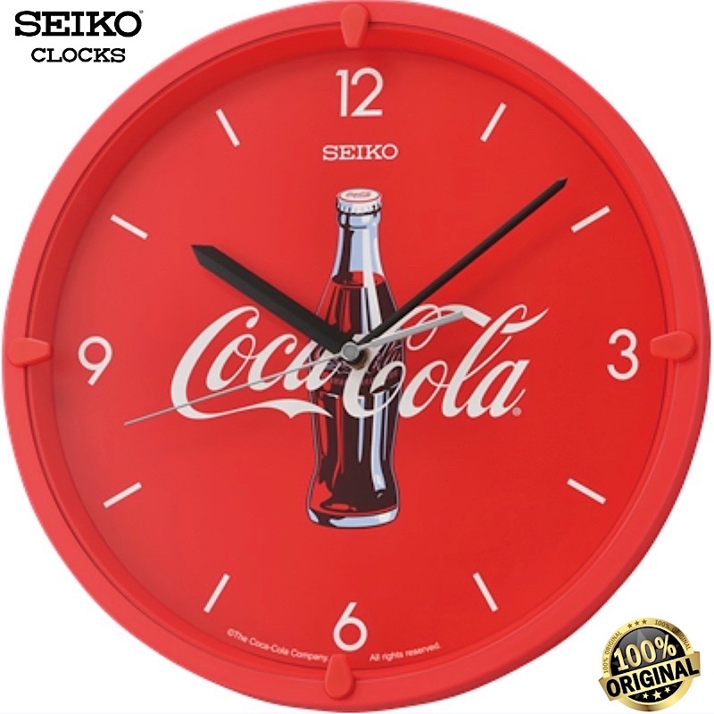 (Original) Seiko CocaCola Limited Edition Wall Clock Analog Red QHA901