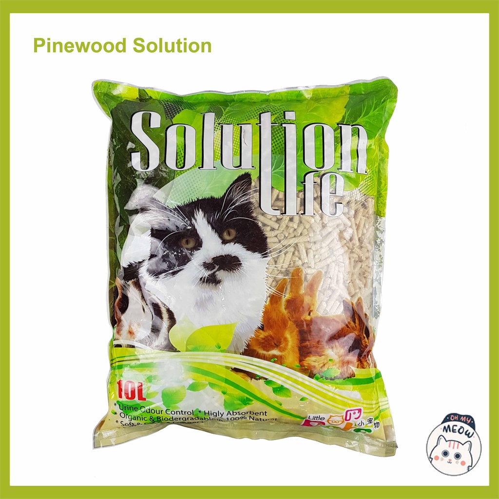 (8.8 MEGA SALE) Pinewood Solution 10L / Premium Wood Cat Litter Pine Wood (Pasir Kucing Kayu