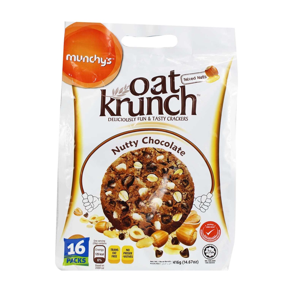 Munchy's Oat krunch Oat Crackers Nutty Chocolate 390g | Shopee Malaysia