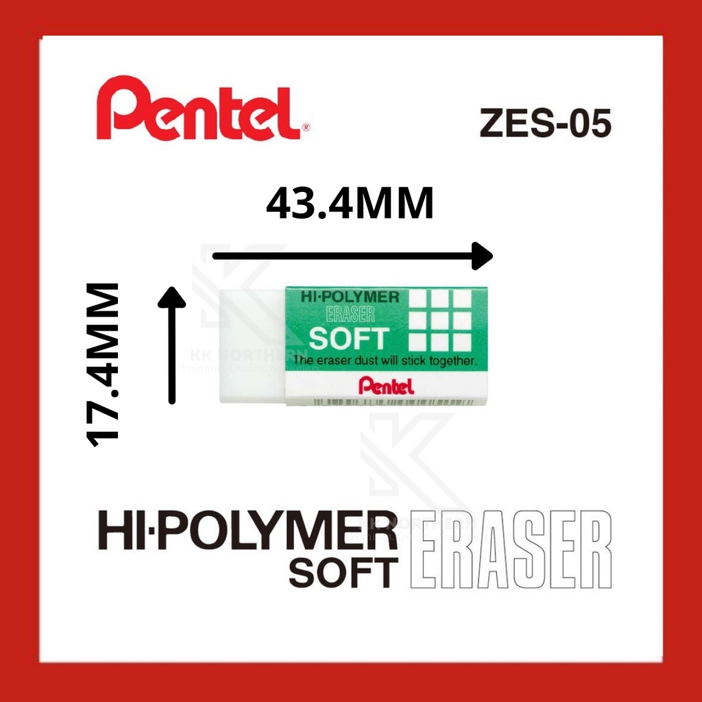 [1 PCS] Pentel Eraser HIPOLYMER Pentel Soft Eraser / Pemadam Pensil