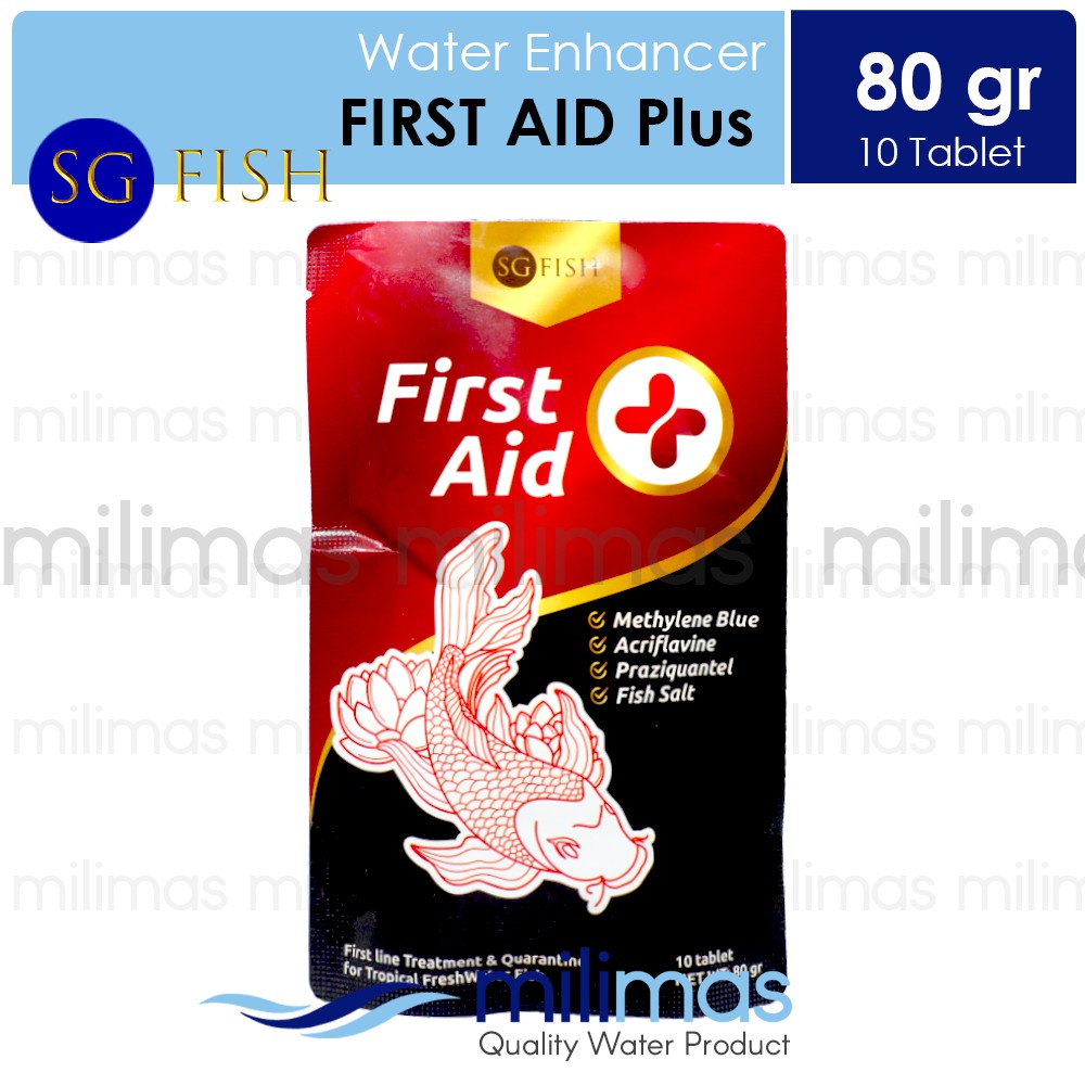 SG FISH - FIRST AID PLUS 80 GR - ACRIFLAVINE METHYLENE BLUE FISH SALT ...