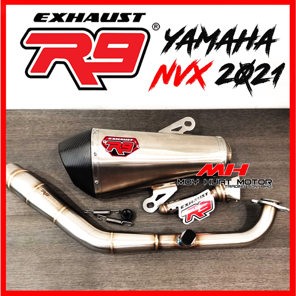 R9 ZETA-R Exhaust YAMAHA NVX NEW MODEL NVX 155 2021 ABS NVX NON ABS ...