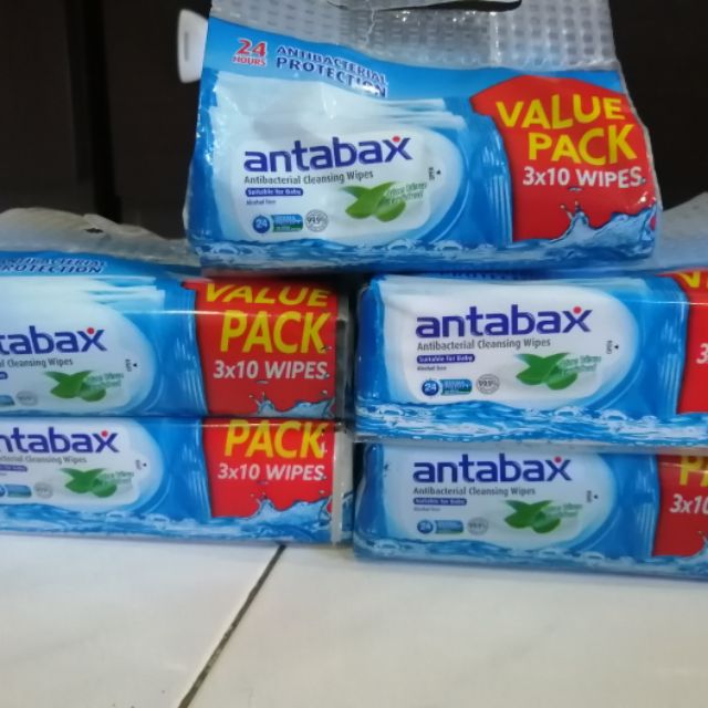 Antabax antibacterial cleansing wipes 3*10s Shopee Malaysia