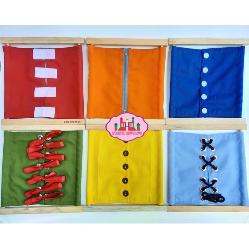 Montessori Dressing Frame Frames Set 6pcs Shopee Malaysia