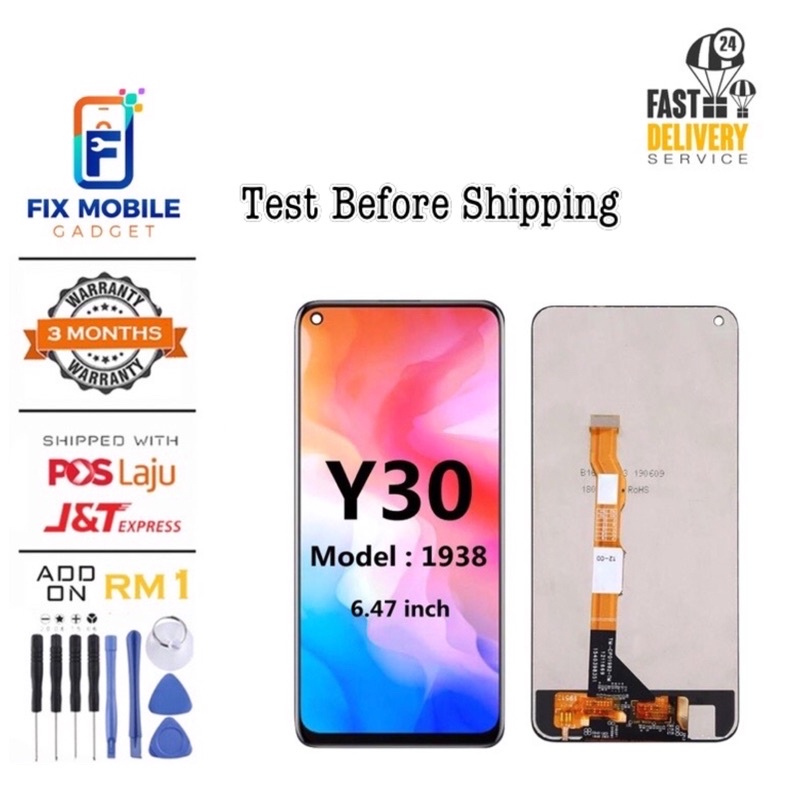 VIVO Y30 LCD TOUCH SCREEN(3 MONTHS WARRANTY) | Shopee Malaysia