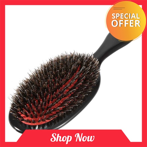 Special Offer Boar Bristle And Nylon Hair Brush Oval Anti Static Paddle Comb Scalp Massage Hair 4453