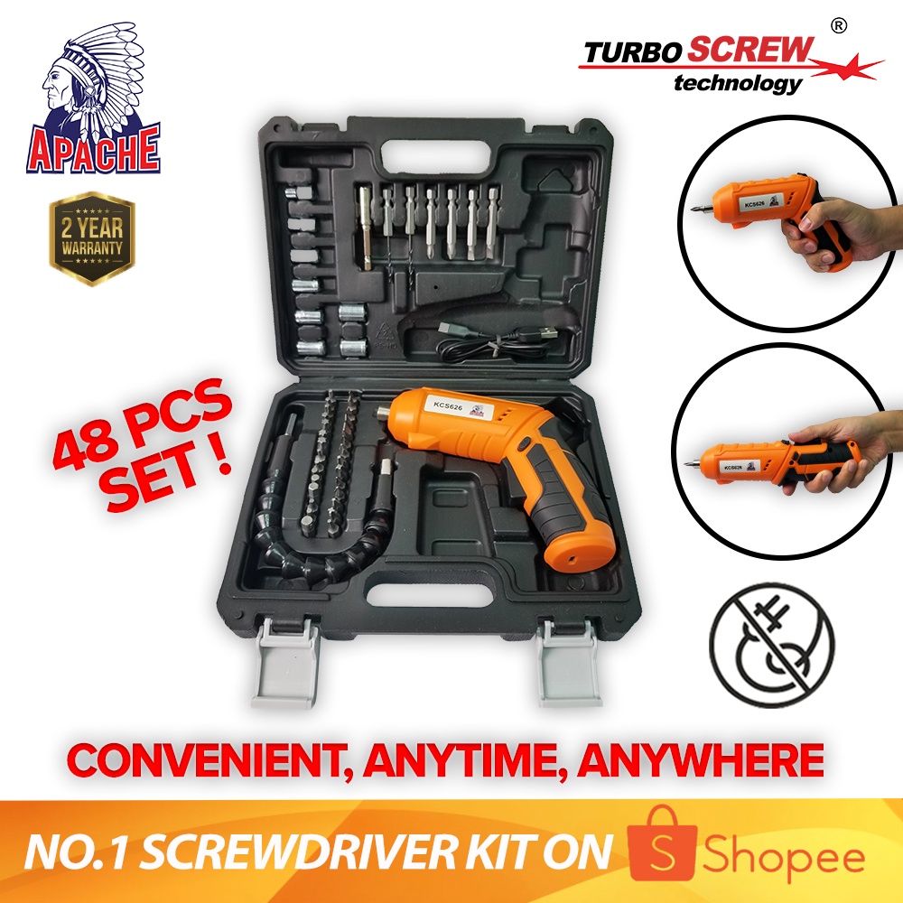 APACHE TurboSCREW 8.0V Cordless Drill Screw Driver Set Type-C ...