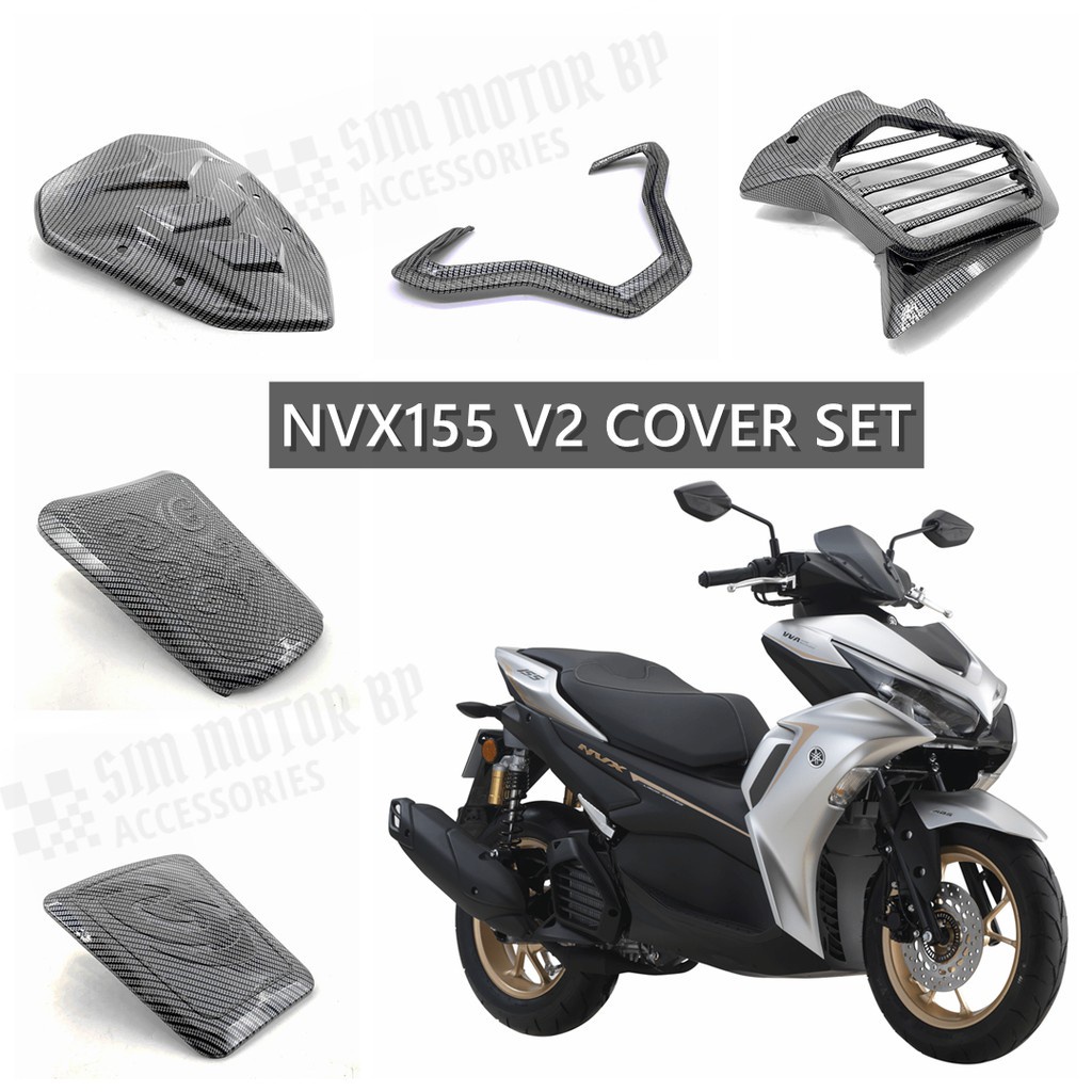 Yamaha Nvx V2 Aerox 155 V2 Carbon Cover Set Shopee Malaysia 2713