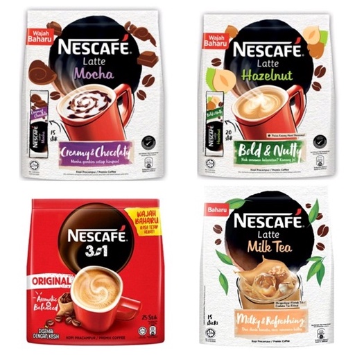 Nescafe3in1CoffeeOriginal/Hazelnut/Mocha/MilkTea/Caramel/DarkLatte/Rich ...
