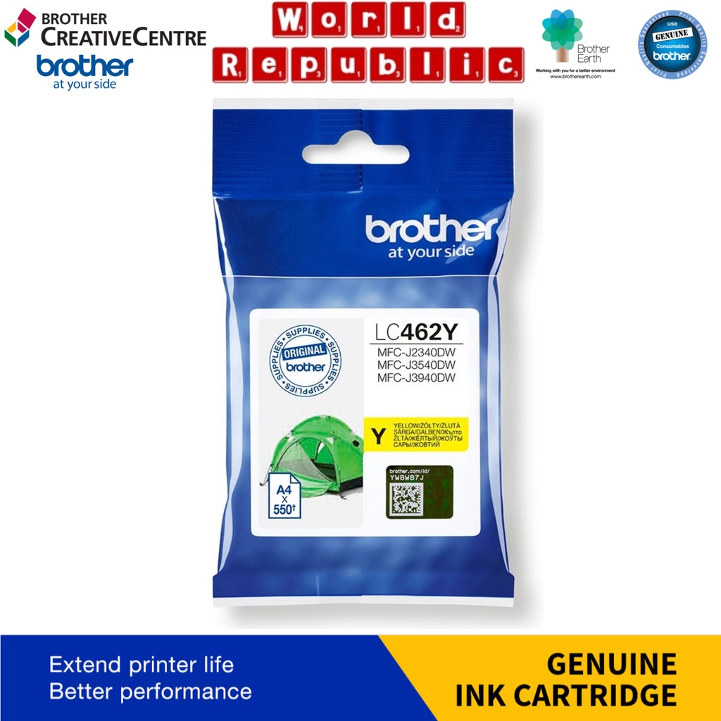 Brother Original Ink Cartridge - LC462 LC-462 LC462XL LC462BK LC462C ...