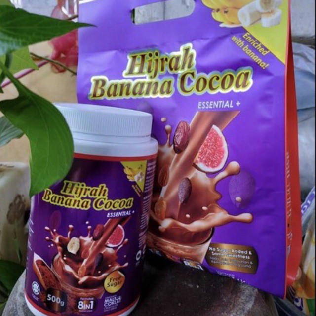 HIJRAH Banana cocoa, Koko pisang 💯 Halal pek dan botol Shopee Malaysia