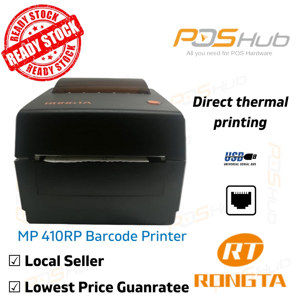 Rongta Barcode Label Airway Bill Printer RP410 USB LAN | Shopee Malaysia