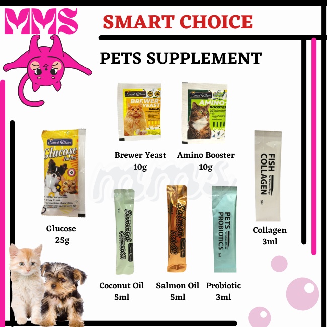 Smart Choice Pets Supplement Vitamin ( Glucose ,Collagen ,Salmon Fish
